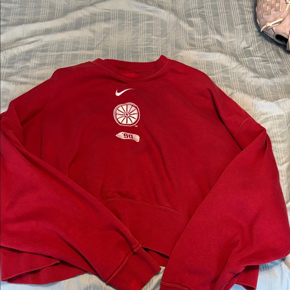 Nike Crimson Crewneck with Logo